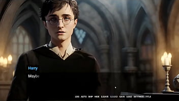 Harry Potter and Hermione indulge in forbidden BDSM spells in a Hentai game parody