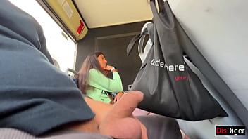 A young girl gave me a handjob and blowjob in a crowded bus